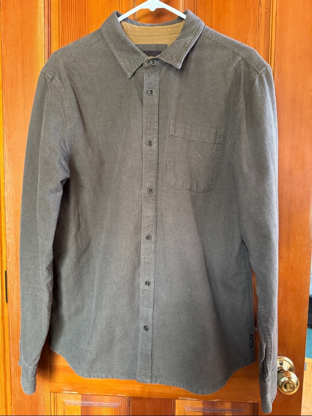 Prana Men's Long-Sleeve Button-Up Shirt in Dark Brown
